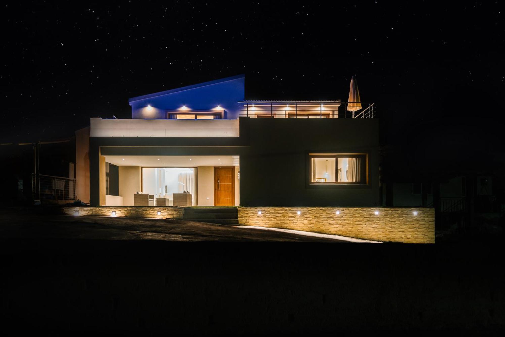 Villa Vasillis-Heated Swimming Pool With Infinity View Vitaládes Buitenkant foto