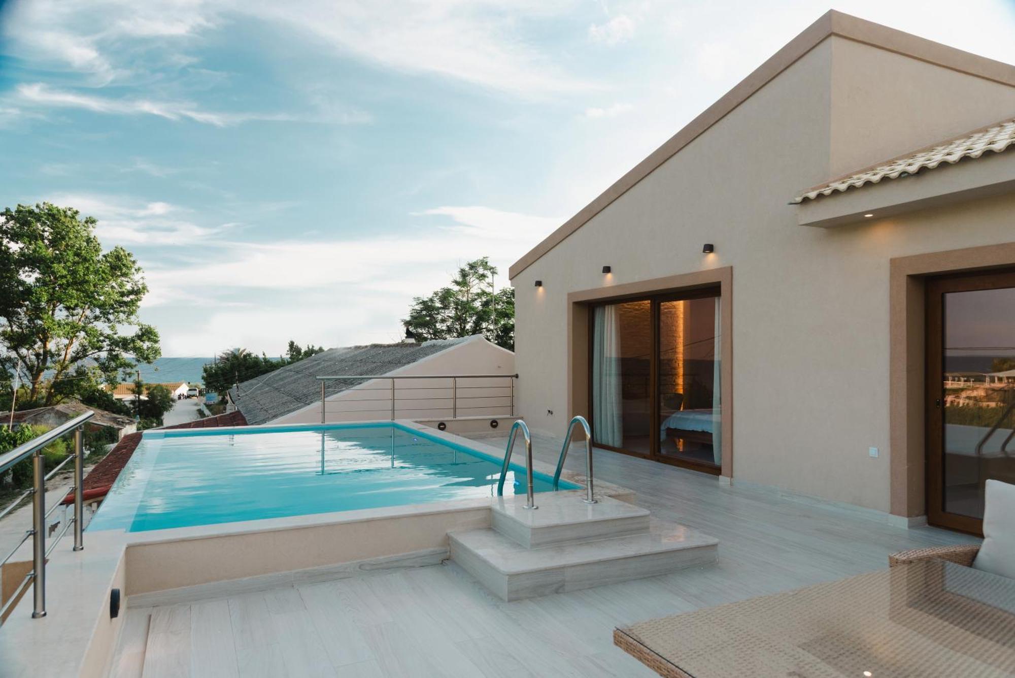 Villa Vasillis-Heated Swimming Pool With Infinity View Vitaládes Buitenkant foto